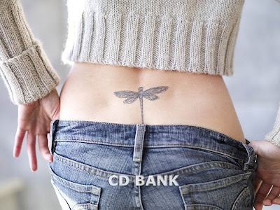 dragonfly women tattoos lower back sexy girls