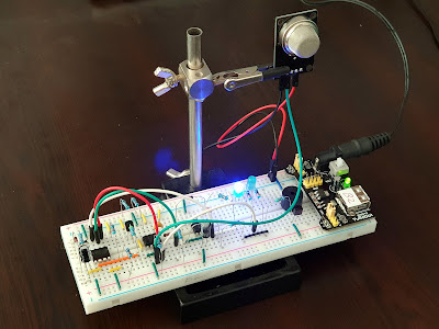 Gas detector based on MQ-2 without microcontroller