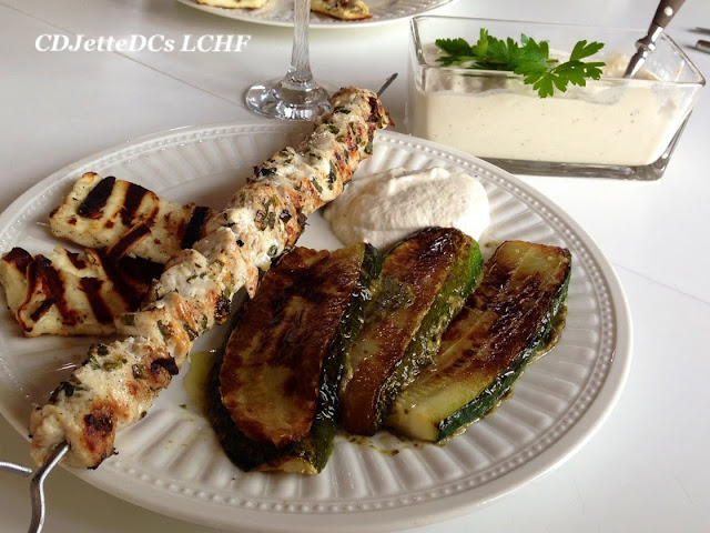 Opskrift på Chicken Souvlaki grillspyd på CDJetteDCs LCHF