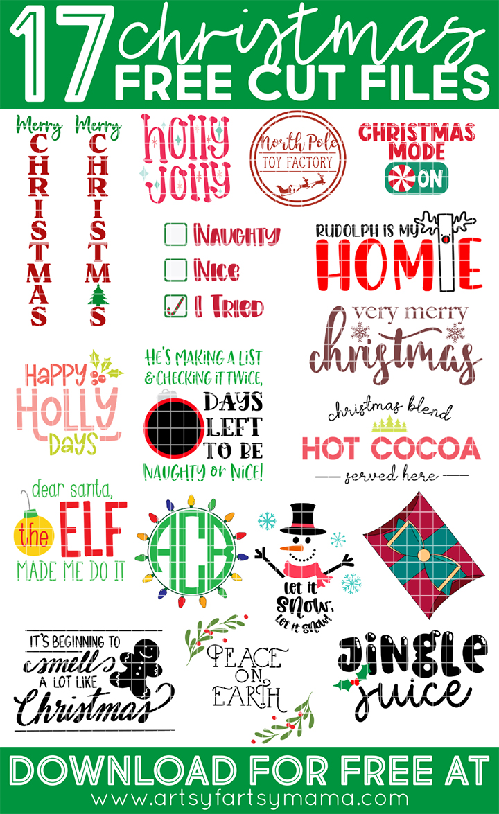 Download Christmas Mode Shirt With 17 Free Christmas Cut Files Artsy Fartsy Mama