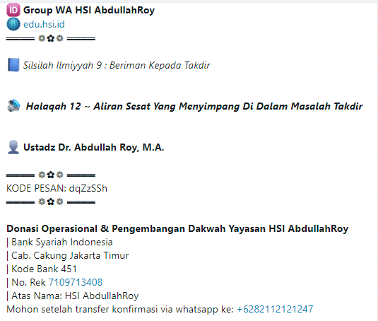 Halaqah 12 ~ Silsilah Ilmiyyah Beriman Kepada Takdir Allah HSI | Aliran Sesat yang Menyimpang di Dalam Masalah Takdir