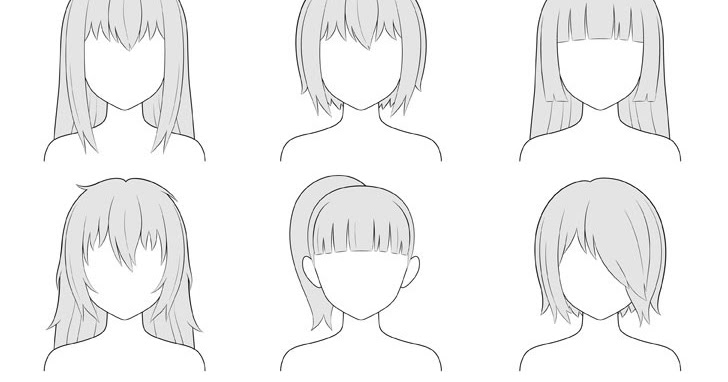 Cara Menggambar Rambut  Anime Dan Manga Untuk Karakter Cewe 