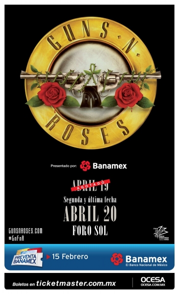 Segunda fecha de Guns N' Roses en México