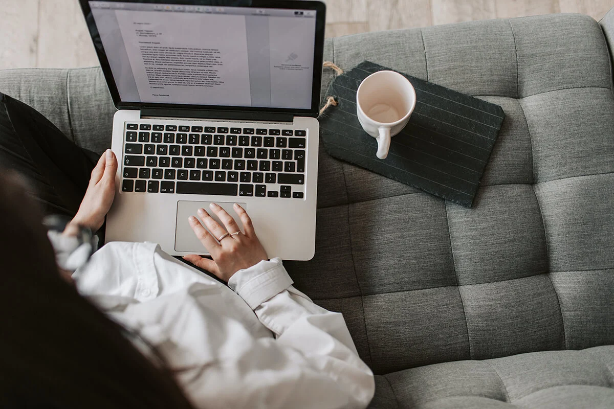 Woman working on computer