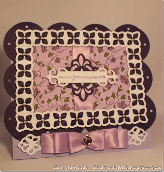 Card spellbinders flowers purple