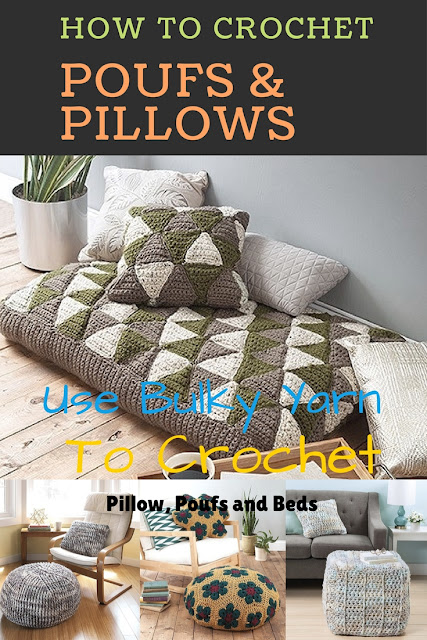 How to Crochet Poufs, Floor Pillows and Ottomans for your Home