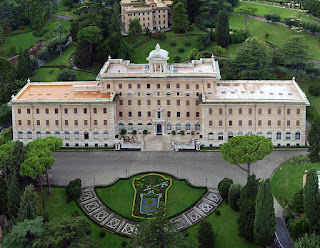 The Palace of the Governorate, designed by Giuseppe Momo, is part of the Vatican estate