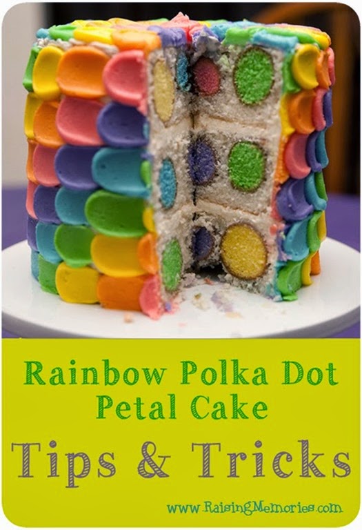 RainbowPolkaDotPetalCakeTipsTricks