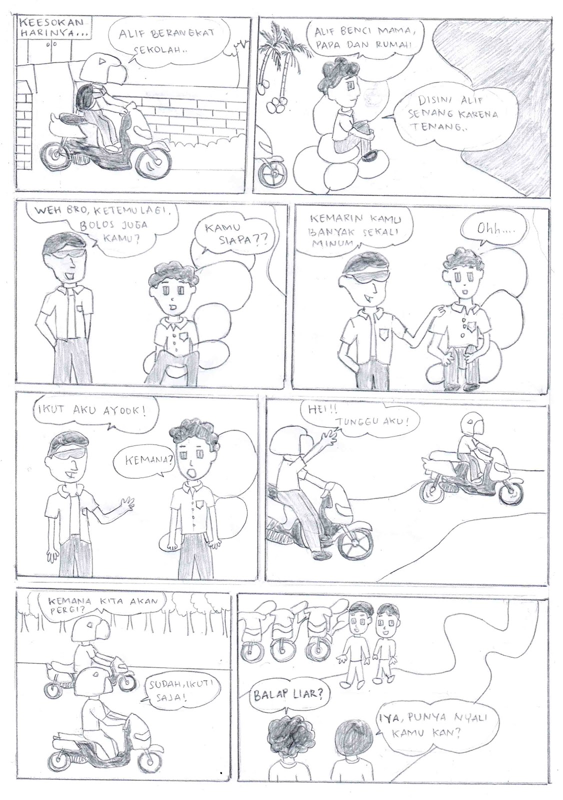 Komik Bergambar Tentang Kenakalan Remaja Si Sudut Kecil Itu