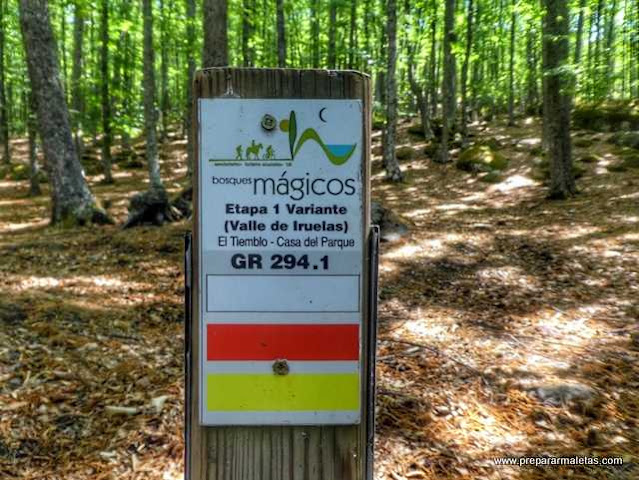 señales ruta bosques mágicos Ávila