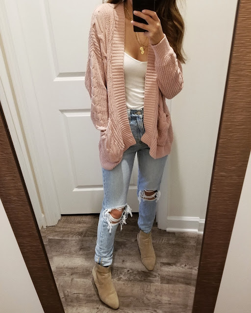 american eagle chenile cable knit cardigan