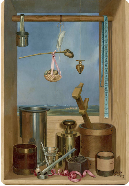 Pierre Roy (1881-1950) Composition aux Poids et Mesures, 1932-33 Huile sur toile, 92 x 60 cm Collection privée (Christi'es)