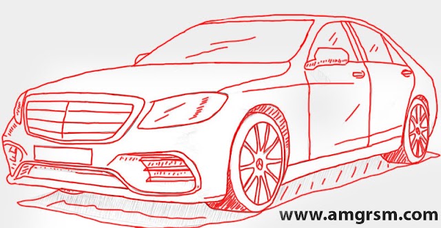 How to Draw Mercedes-Benz S-Class W222 Step by Step