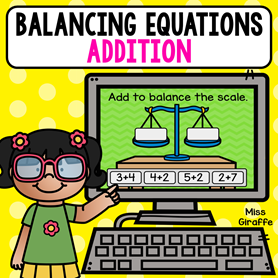 Balancing equations first grade level for addition to 10 - perfect and easy practice to understand what the equal sign means