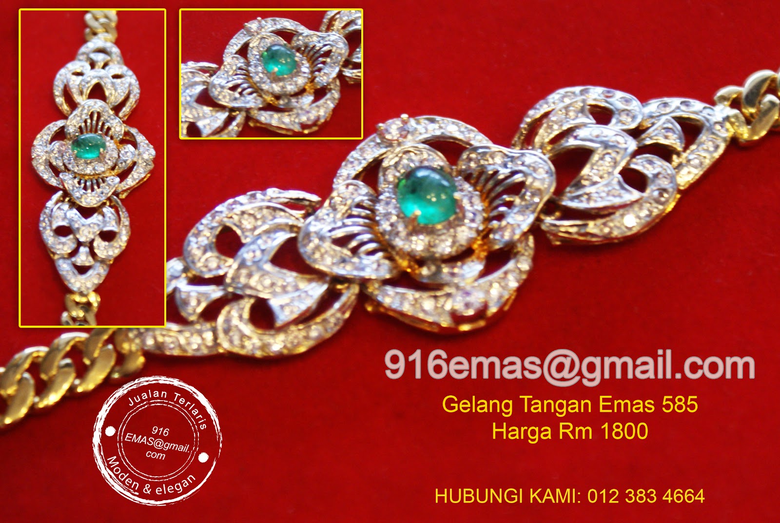 Emas termurah dapatkan segera Gelang Tangan moden elegen