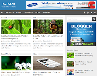 Fast Gear Blogger Template