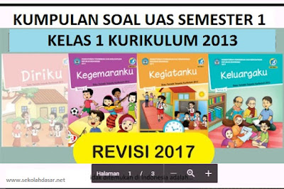 sekolah melakukan Ulangan Akhir Semester  Soal Latihan UAS Kelas 1 Semester 1 Kurikulum 2013
