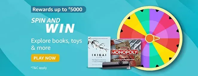 Amazon Rewards up to 5000 Spin and Win