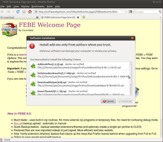 Firefox extension FEBE restore