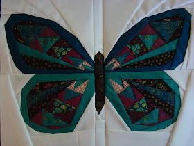 Paper pieced butterfly mini quilt