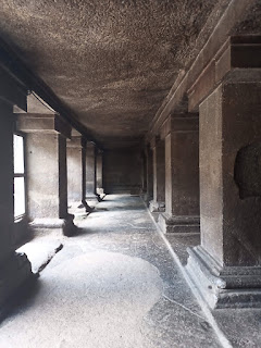 Pillared forecourt of Pataleshwar Cave Temple