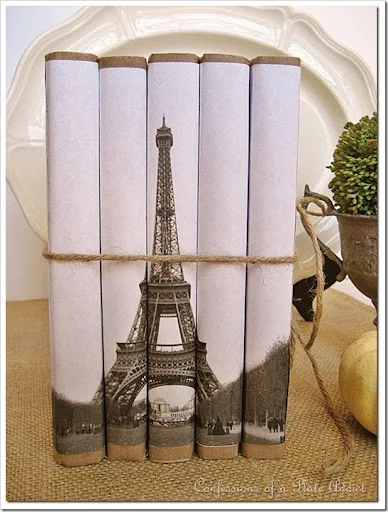 CONFESSIONS OF A PLATE ADDICT Vintage Eiffel Tower Book Bundle