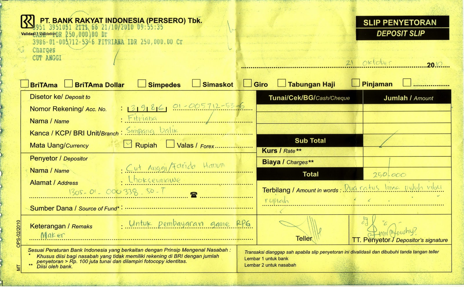 Miftakul jannah.: contoh lain bukti transaksi