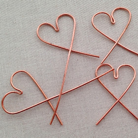 This is a great technique to make four wire jewelry frames (or earwires) at once and have them all match.  Lisa Yang's Jewelry Blog