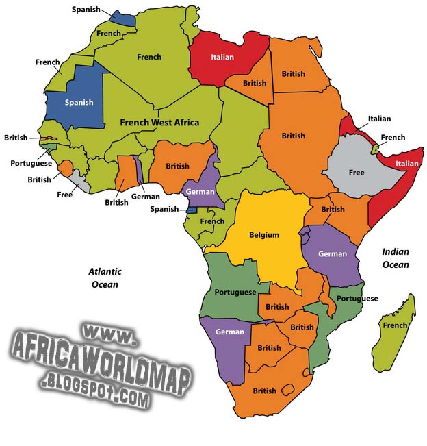 Africa Continent World Map