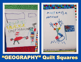 photo of: Kindergarten "Our World" Quilt: Geography Meets Quilting via RainbowsWithinReach Quilt RoundUP
