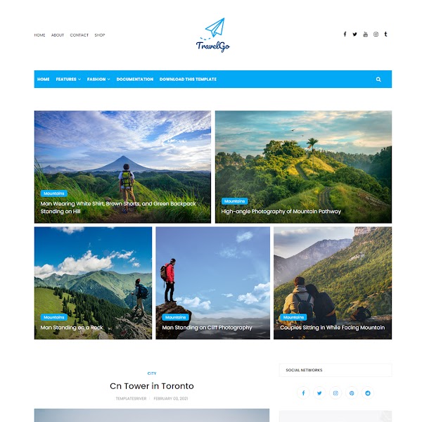 TravelGo - Travel & Lifestyle Responsive Blogger Template