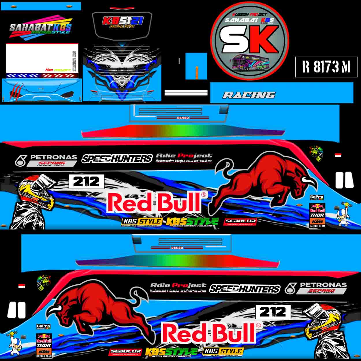 download livery banteng merah