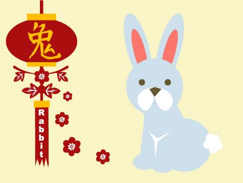 Chinese New Year Happy New Year 2011 rabbit Greeting Cards by GOLDENJACKAL