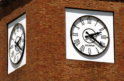 Clock, hospital water tower, Livorno