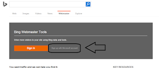 Cara mendaftarkan blog di searching bing dengan webmaster tools bing