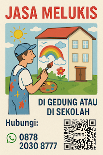 Melukis dinding sekolah