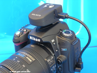 GeoTagger Pro 1 mounted on Nikon D90