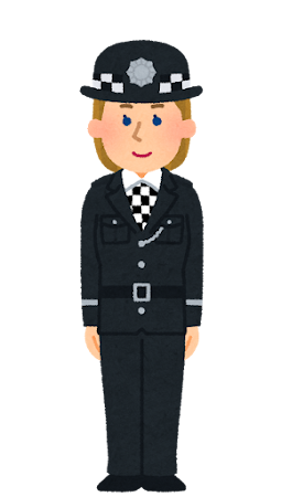 イギリスの警察官のイラスト（女性）