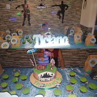 Mesa de dulces para fiesta Fortnite 6