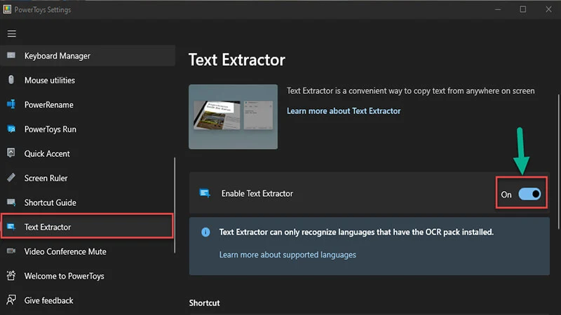شرح تطبيق Microsoft PowerToys Text Extractor-9