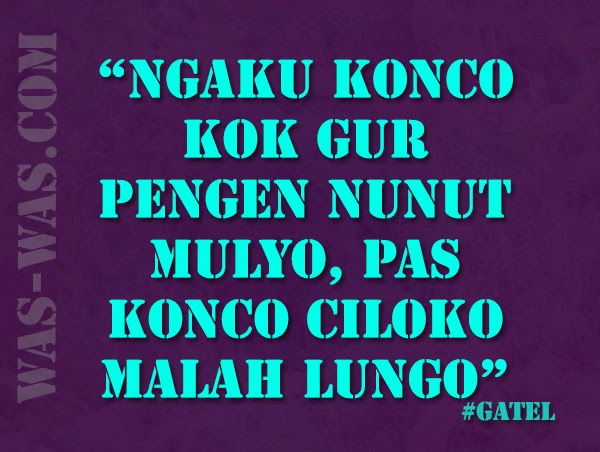 Kata Kata Gokil Versi Bahasa Jawa  Kata-Kata SMS