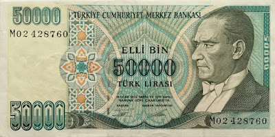  50000 Turk Lirasi banknote