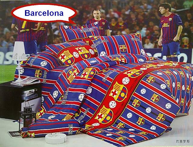 sprei klub bola motif barcelona