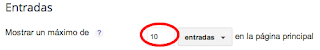 cantidad de entradas en blogger