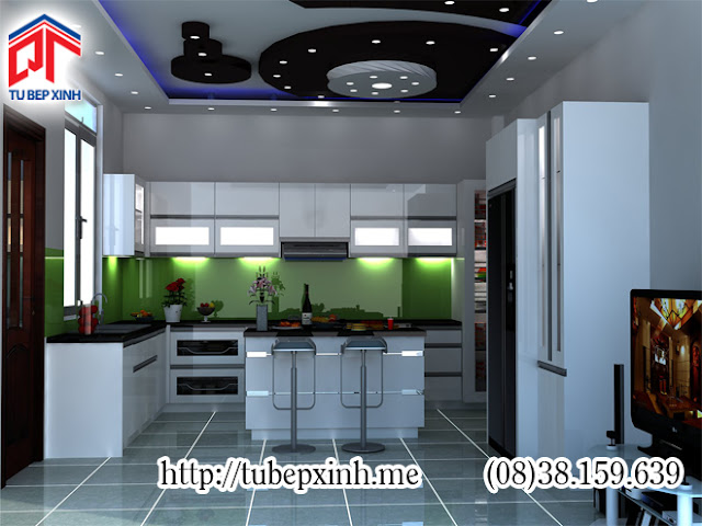 tủ bếp acrylic, tủ bếp chống ẩm, tủ bếp kháng ẩm, tủ bếp xinh, tủ bếp hiện đại,
