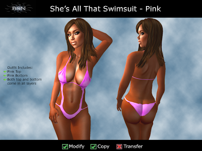 BSN She's All That Swimsuit - Pink