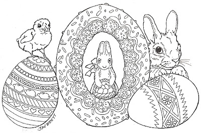 Easter Bunny Coloring Pages Adult Easter Egg 7