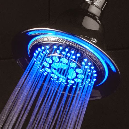 Dreamspa® All-chrome Water Temperature Color-changing LED Shower Head