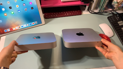 mac mini2020と2014版比較写真正面