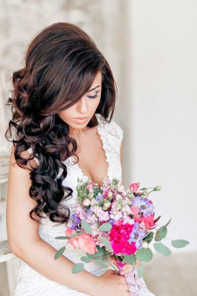 Fashion & Style: Stylish Bridal-Wedding Hairstyle 2014-2015 for Brides and Party Reception for ...